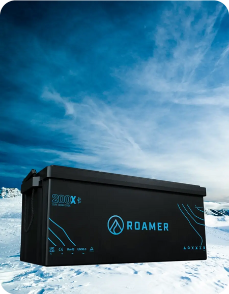 Roamer 200 Xtreme Battery sat on snow