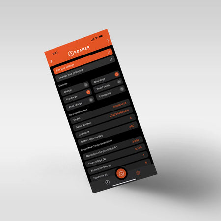 Roamer BMS SMART app settings